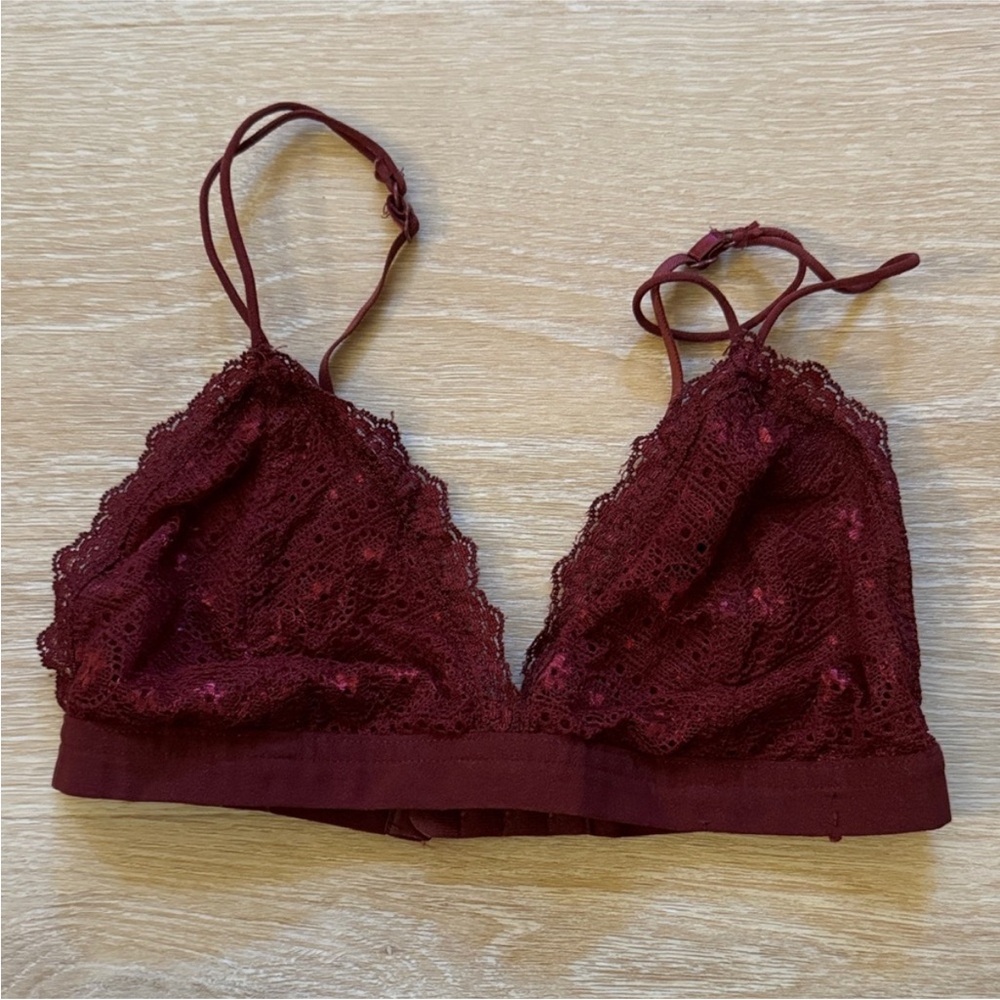 Forever 21 Maroon Bralette No Padding No Tags Fits Small or Extra Small